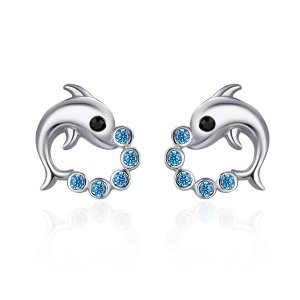 Brincos Petit Espírito do Oceano estilo Pandora - SCE179 Brincos Petit Espírito do Oceano estilo Pandora - SCE179