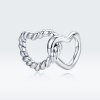 Charm Corações entrelaçados estilo Pandora - SCC1563