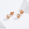 Brincos Petit Feijão Simples estilo Pandora Rose - SCE705-C