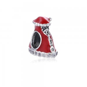 Charm berloques Pandora de prata Vestido de natal