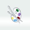 Charm Paleta de arte colorida estilo Pandora - BSC359