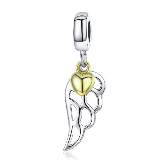 Charm Pendente Dois tons Elf Wings estilo Pandora - SCC838  Clique na imagem para fechar