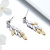 Brinco Dois tons Espiga De Trigo estilo Pandora - BSE025