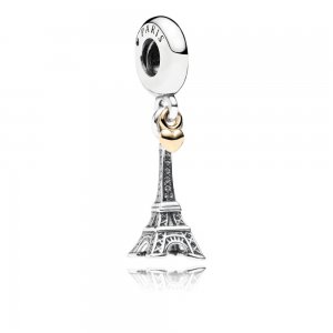 Charm PANDORA de Prata e Ouro Pendente Torre Eiffel - 791302 Charm PANDORA de Prata e Ouro Pendente Torre Eiffel - 791302