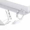 Brinco Argolas Geometria Simples estilo Pandora - SCE932