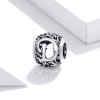 Charm Flores com orifícios, letra D estilo Pandora - SCC1444-D