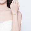 Pulseira Corações Arco-Íris estilo Pandora - SCB158