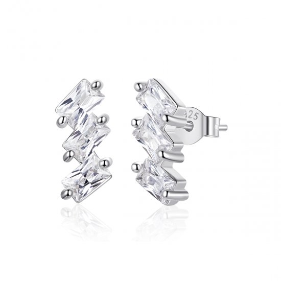 Brincos Petit Sólido estilo Pandora - SCE1051-A  Clique na imagem para fechar