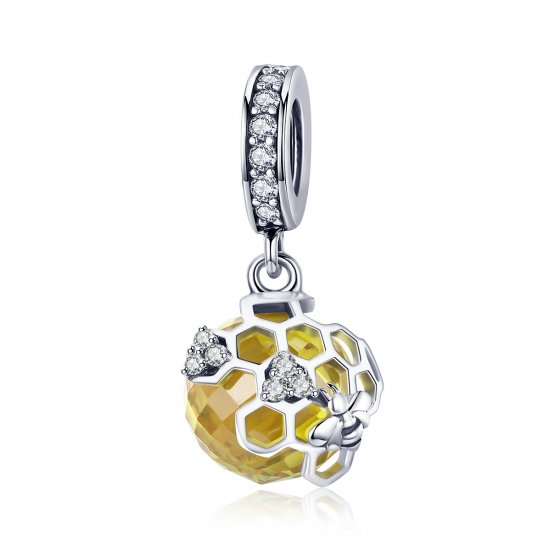 Charm Pendente Favo de mel estilo Pandora - SCC879  Clique na imagem para fechar