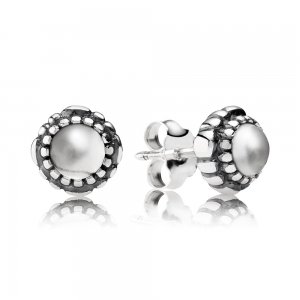 Brinco PANDORA de Prata Cristal de Rocha "Abril" - 290543BK