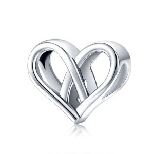 Charm Você e eu de coração a coração estilo Pandora - SCC1552