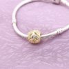 Charm berloques PANDORA de Ouro Vazado Plumas