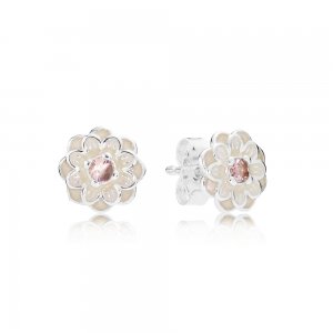 Brinco PANDORA Petit Dália - Flor da Gentileza - 290687NBP