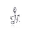 Charm Pendente Letra M estilo Pandora - SCC1183-M Charm Pendente Letra M estilo Pandora - SCC1183-M