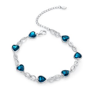 Pulseira Coração do Oceano estilo Pandora - SCB163 Pulseira Coração do Oceano estilo Pandora - SCB163