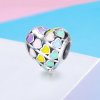 Charm Coração arco-íris estilo Pandora - SCC902