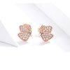 Brincos Petit Borboleta estilo Pandora Rose - SCE776