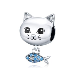 Charm Vaquinha Com Peixe estilo Pandora - BSC226 Charm Vaquinha Com Peixe estilo Pandora - BSC226