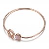 Bracelete Pandora Rígido Espiral Rosa - 589287C01
