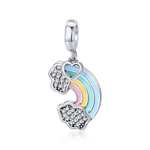 Charm Pendente Rainbow After Rain estilo Pandora - SCC905 Charm Pendente Rainbow After Rain estilo Pandora - SCC905
