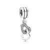 Charm PANDORA de Prata Pendente Dois Corações em Um - 791242CZ Charm PANDORA de Prata Pendente Dois Corações em Um - 791242CZ