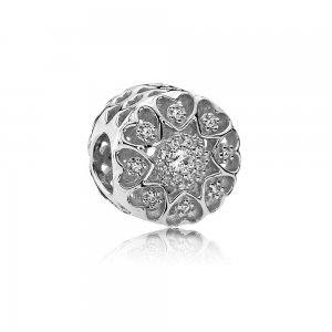Charm berloques Pandora de prata Corações
