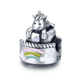 Charm Bolo De Unicórnio estilo Pandora - SCC1311 Charm Bolo De Unicórnio estilo Pandora - SCC1311