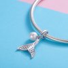 Charm Cauda de sereia frisada estilo Pandora - SCC877