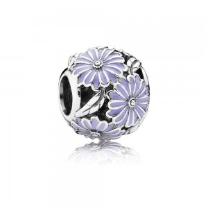Charm PANDORA Flor de Margarida Lilás - 791487EN66 Charm PANDORA Flor de Margarida Lilás - 791487EN66