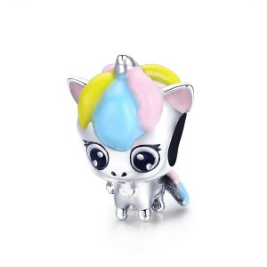 Charm Unicórnio fofo life Pandora - BSC059 Charm Unicórnio fofo life Pandora - BSC059