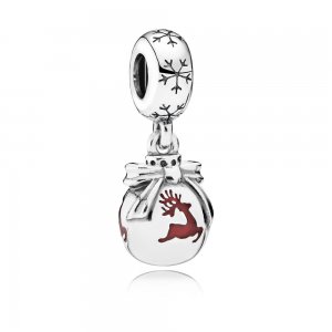 Charm PANDORA Bola Rena de Natal - 791768EN07 Charm PANDORA Bola Rena de Natal - 791768EN07