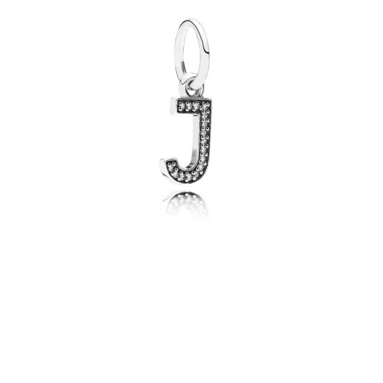 Pingente PANDORA de Prata Brilhante Letra J - 791322CZ  Clique na imagem para fechar