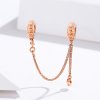 Corrente de Segurança pneu pequeno estilo Pandora Rose - SCC1112-C