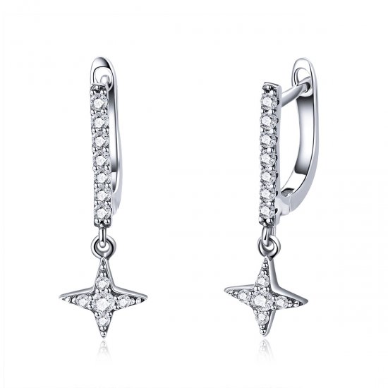Brinco Twinkling Night estilo Pandora - SCE446  Clique na imagem para fechar