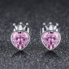 Brincos Petit Coração da Coroa estilo Pandora - SCE174