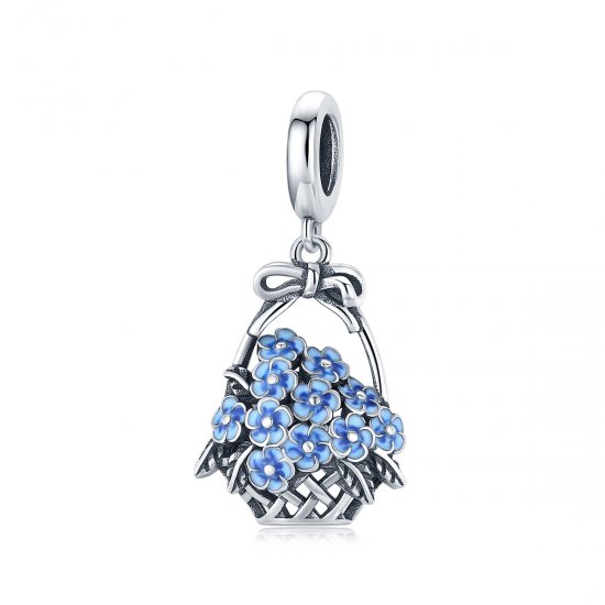 Charm Pendente Cesta de flores estilo Pandora - SCC1717  Clique na imagem para fechar