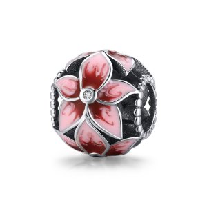 Charm Flor desabrochando estilo Pandora - SCC1707 Charm Flor desabrochando estilo Pandora - SCC1707