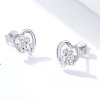 Brincos Petit Pata de cão carinhosa estilo Pandora - SCE654-WH