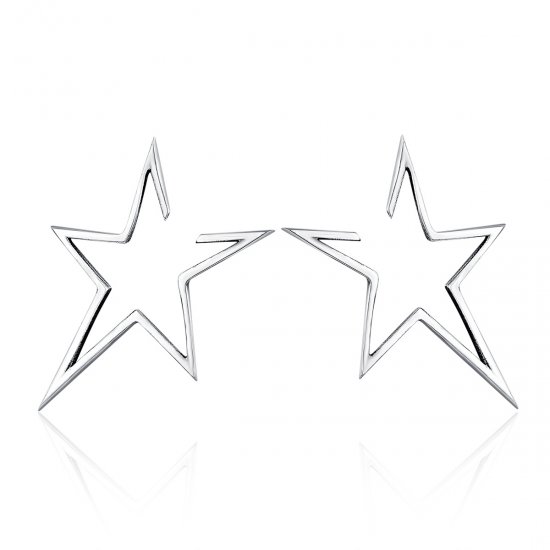 Brincos Petit Estrela moderna estilo Pandora - SCE107  Clique na imagem para fechar