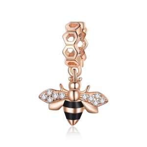 Charm Pendente Abelhinha estilo Pandora Rose - BSC370 Charm Pendente Abelhinha estilo Pandora Rose - BSC370