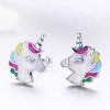 Brincos Petit Memória de Unicórnio estilo Pandora - SCE393