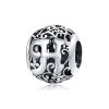 Charm Flores com orifícios, letra H estilo Pandora - SCC1444-H