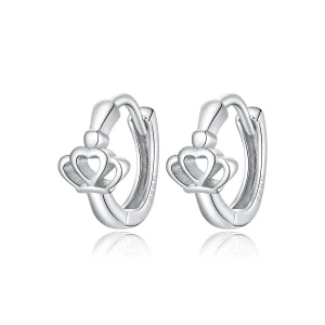 (imagem para) Pandora Style Crown Hoop Earrings - SCE1040