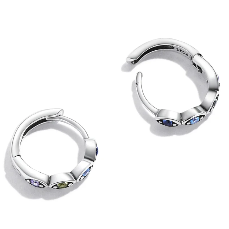 (imagem para) Pandora Style Devil Eye Hoop Earrings - SCE1358 - Visualizar 4