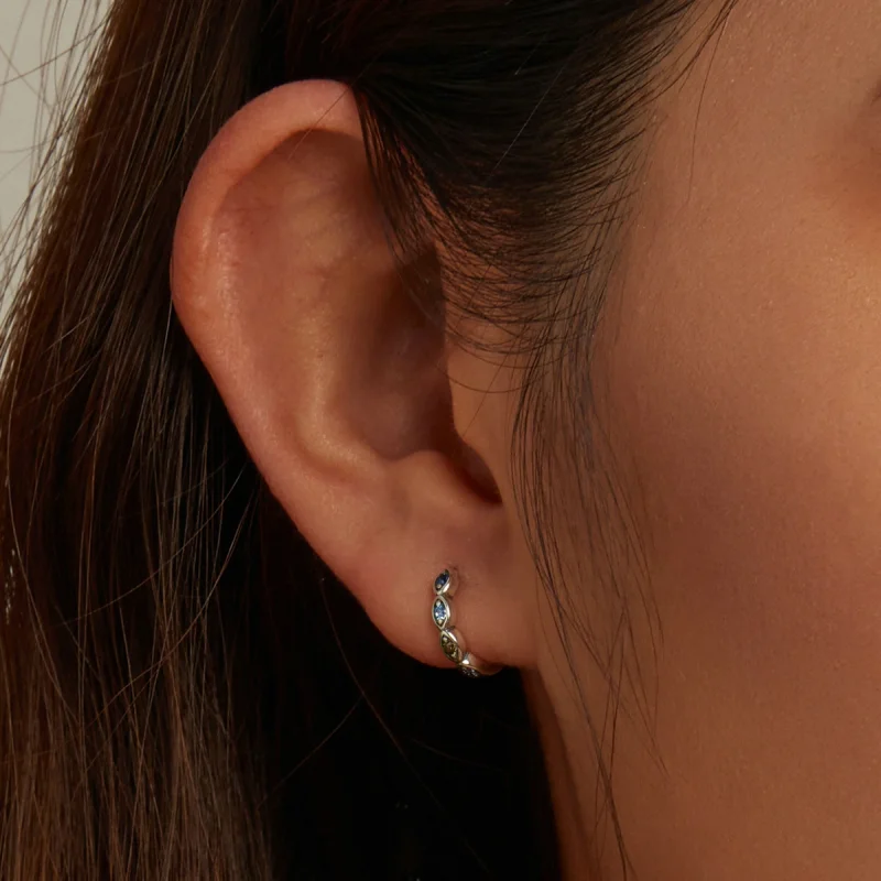 (imagem para) Pandora Style Devil Eye Hoop Earrings - SCE1358 - Visualizar 6