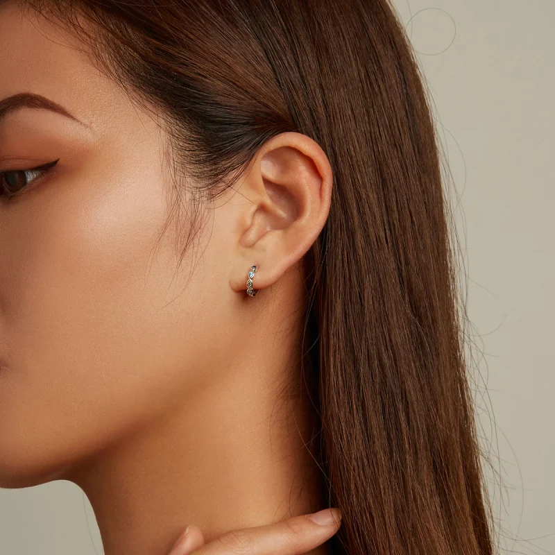 (imagem para) Pandora Style Devil Eye Hoop Earrings - SCE1358 - Visualizar 8