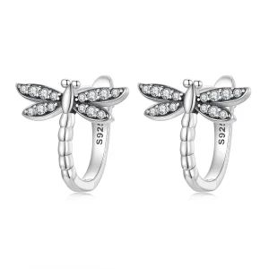 (imagem para) Pandora Style Dragonfly Hoop Earrings - SCE1511