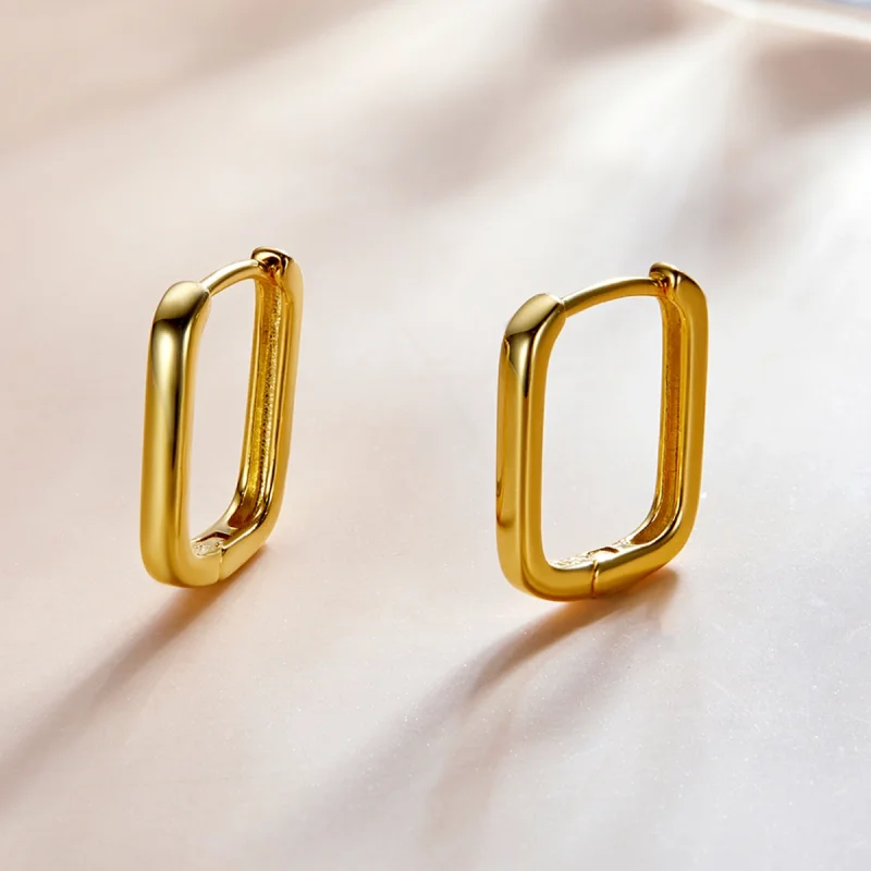 (imagem para) Pandora Style French Hoop Earrings - BSE478-B - Visualizar 2