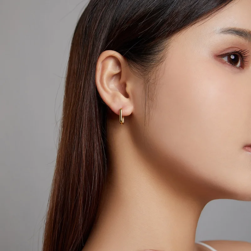 (imagem para) Pandora Style French Hoop Earrings - BSE478-B - Visualizar 5