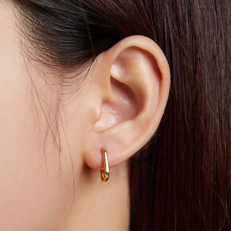 (imagem para) Pandora Style French Hoop Earrings - BSE478-B - Visualizar 6